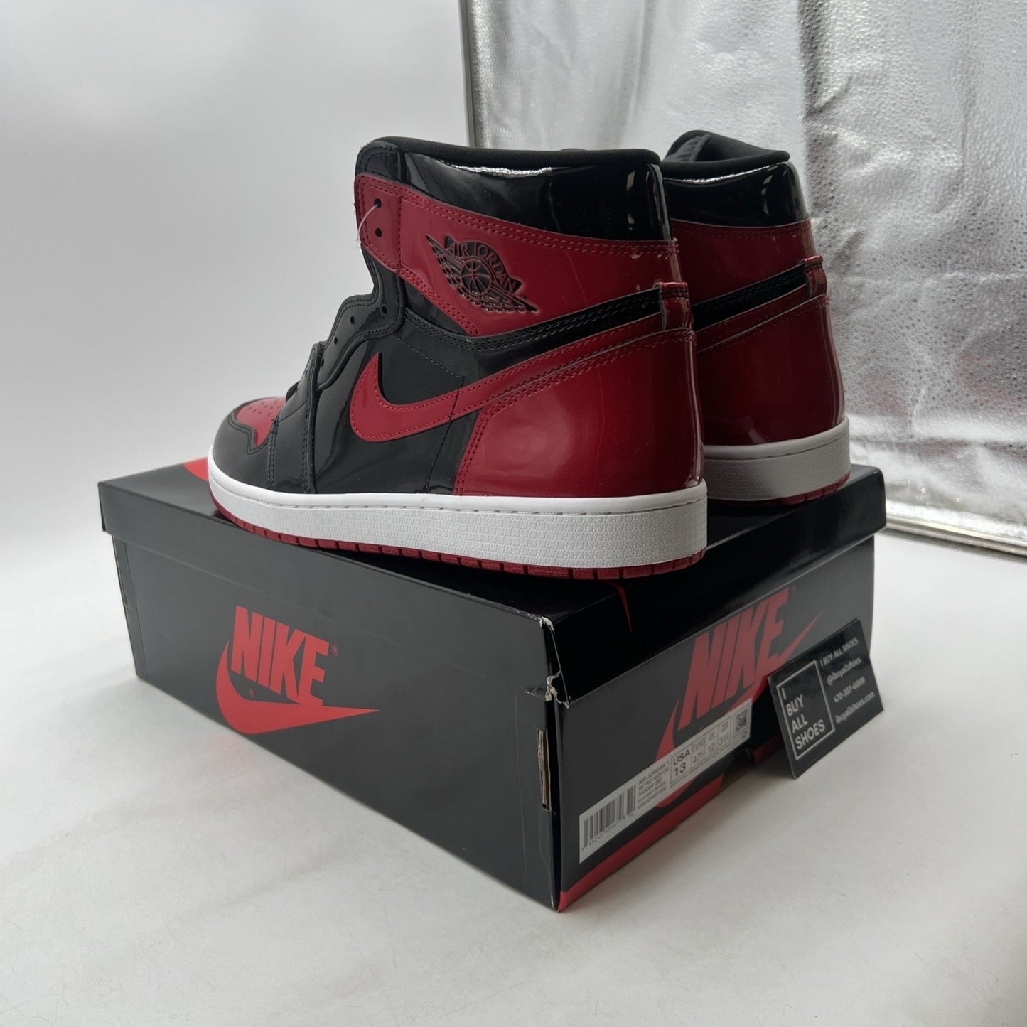 Size 13 - Air Jordan 1 Retro OG High Patent Bred (555088-063)