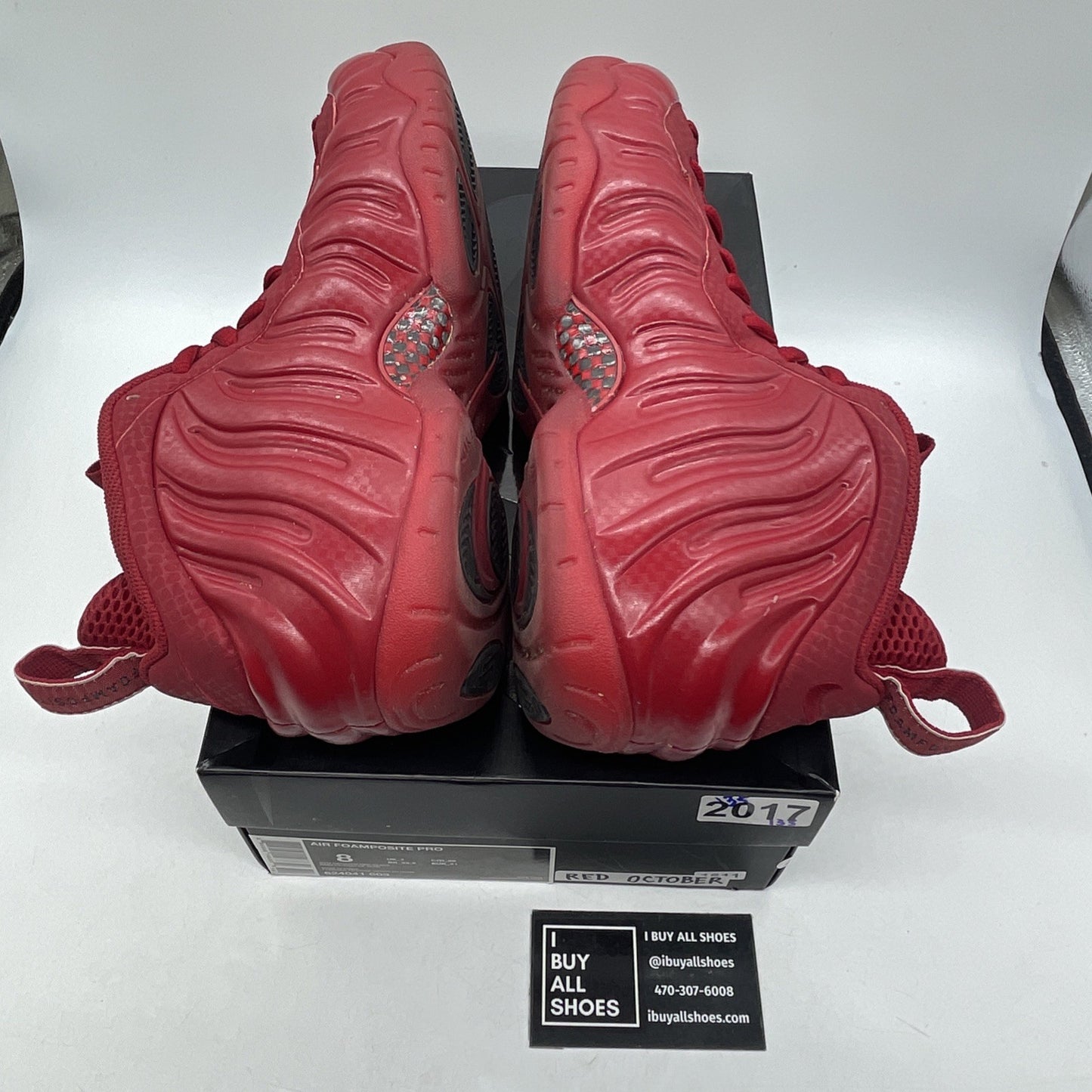 Size 8 - Nike Air Foamposite Pro Gym Red Suede Leather (624041-603)