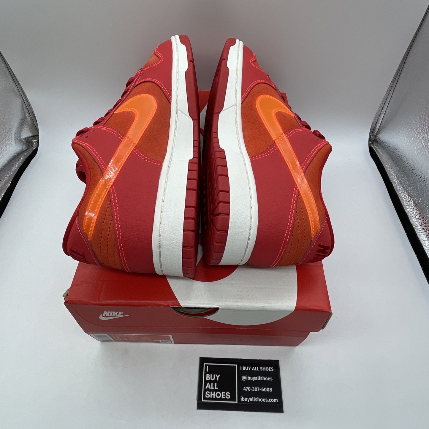 Size 12 - Nike Dunk Low ATL Red White Orange Suede (FD0724-657)