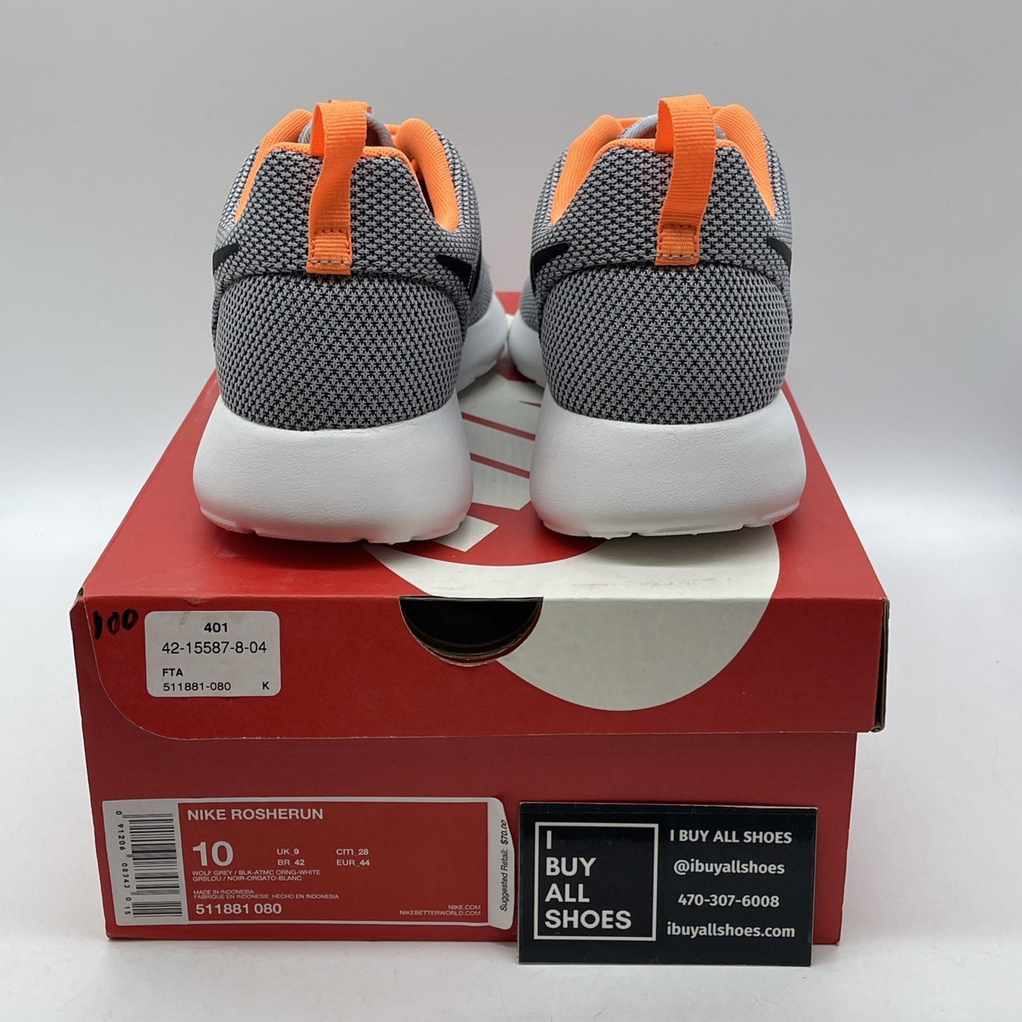 Size 10 - Nike Roshe One Gray Black Suede Leather (511881-080)