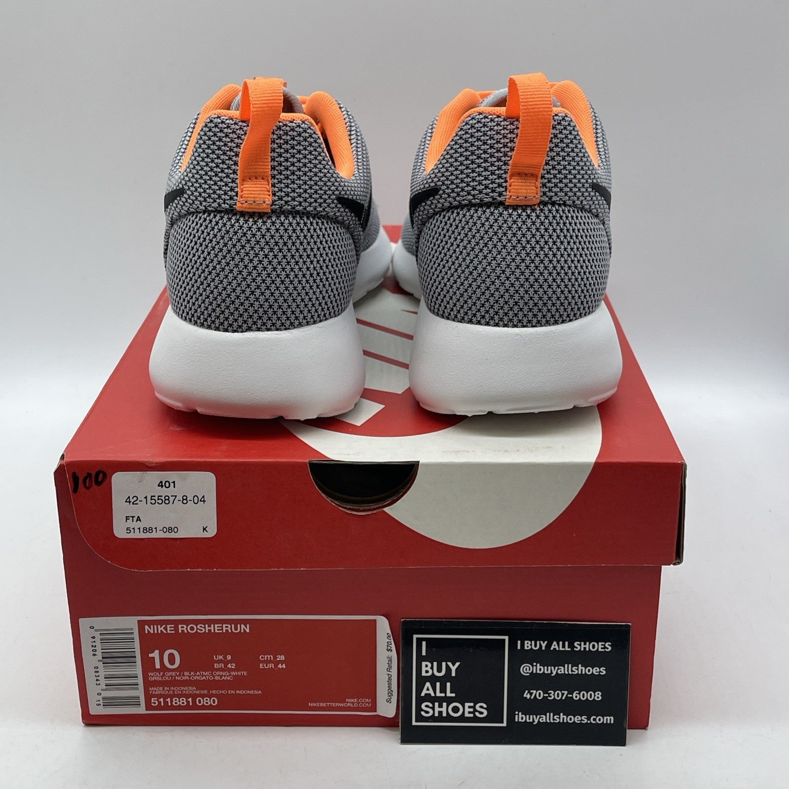 Size 10 - Nike Roshe One Gray Black Suede Leather (511881-080)