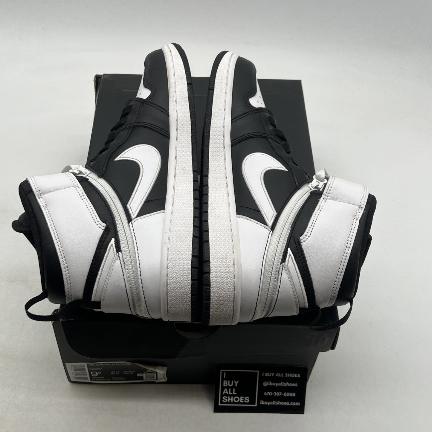 Size 9.5 - Air Jordan 1 FlyEase High Black White (CQ3835-011)
