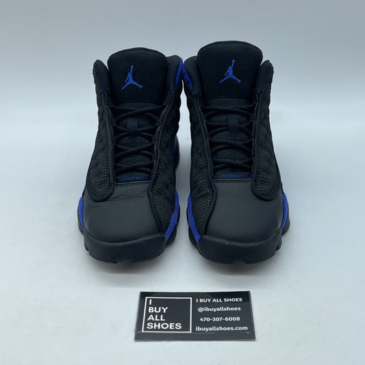 Size 3.5Y (GS) - Jordan 13 Retro Mid Hyper Royal Blue Black Suede (884129-040)
