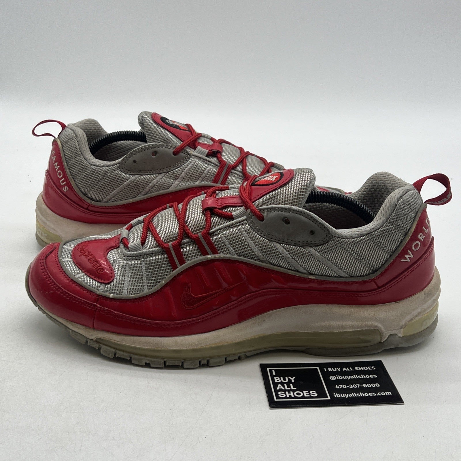 Size 11.5 - Nike Supreme x Air Max 98 Red (844694-600)