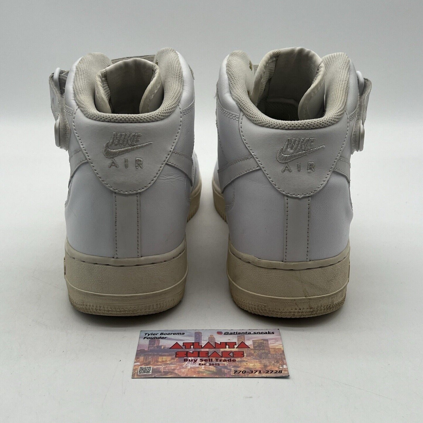 Size 13 - Nike Air Force 1 '07 Mid White Leather (315123-111)