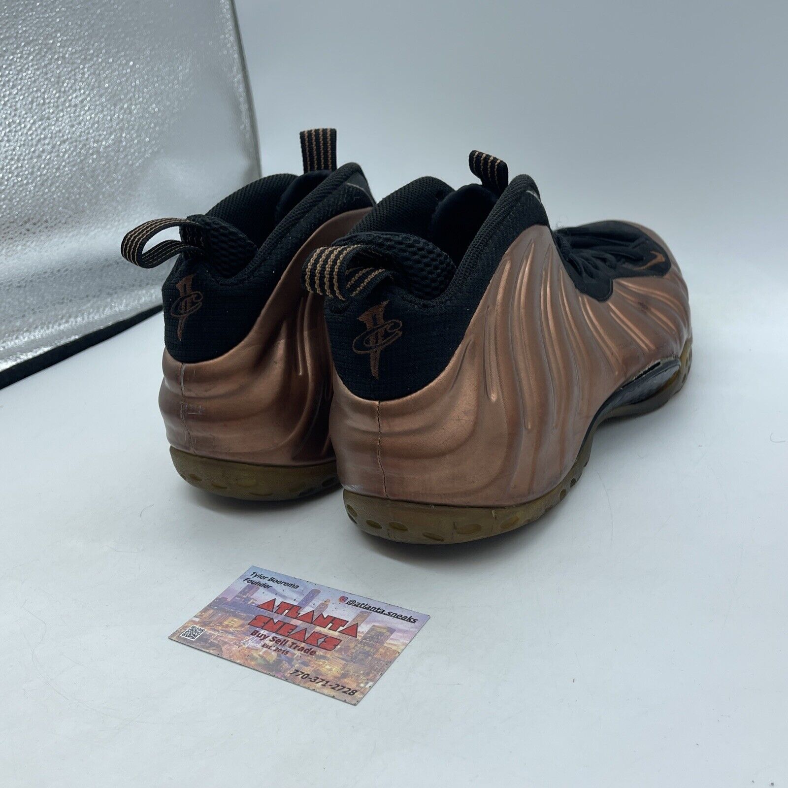 Size 11 - Nike Air Foamposite One Dirty Copper Leather Black Suede (314996-081)