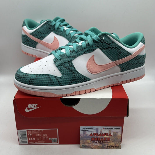 Size 12 - Nike Dunk Low Washed Teal Snakeskin 2022 Brand New Og All