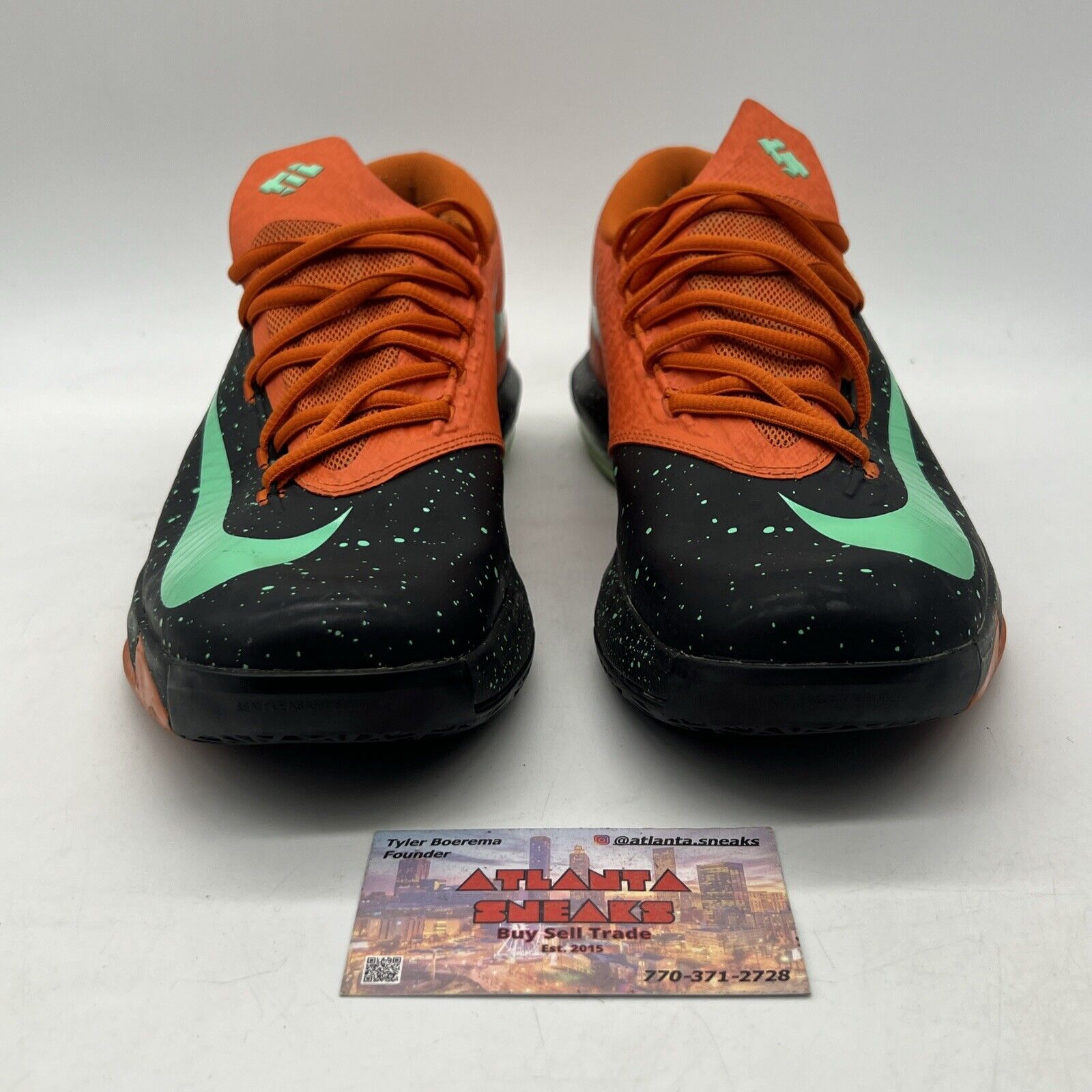 Size 9.5 - Nike KD 6 Texas - 599424-002 Black Orange Mint (599424-002)