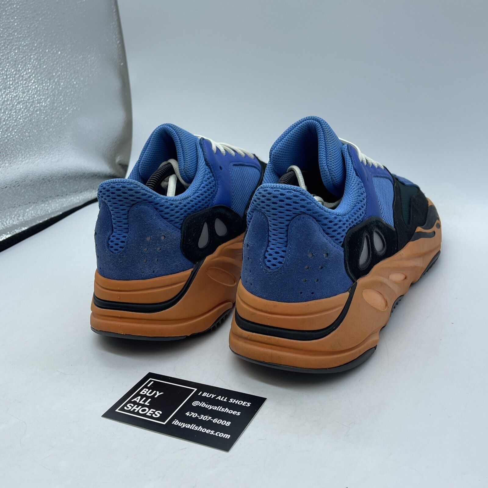Size 11 - adidas Yeezy Boost 700 Bright Blue Suede Leather Black (GZ0541)
