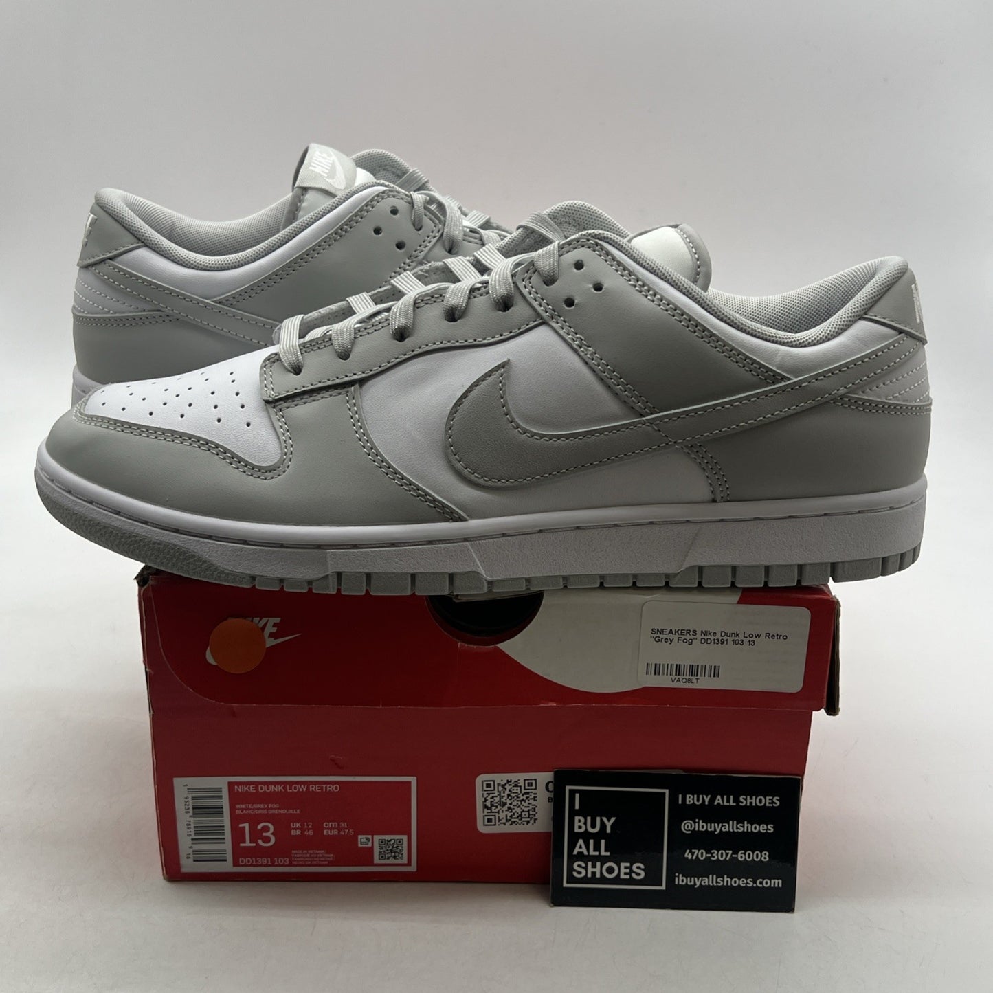 Size 13 - Nike Dunk Low Grey Fog (DD1391-103)
