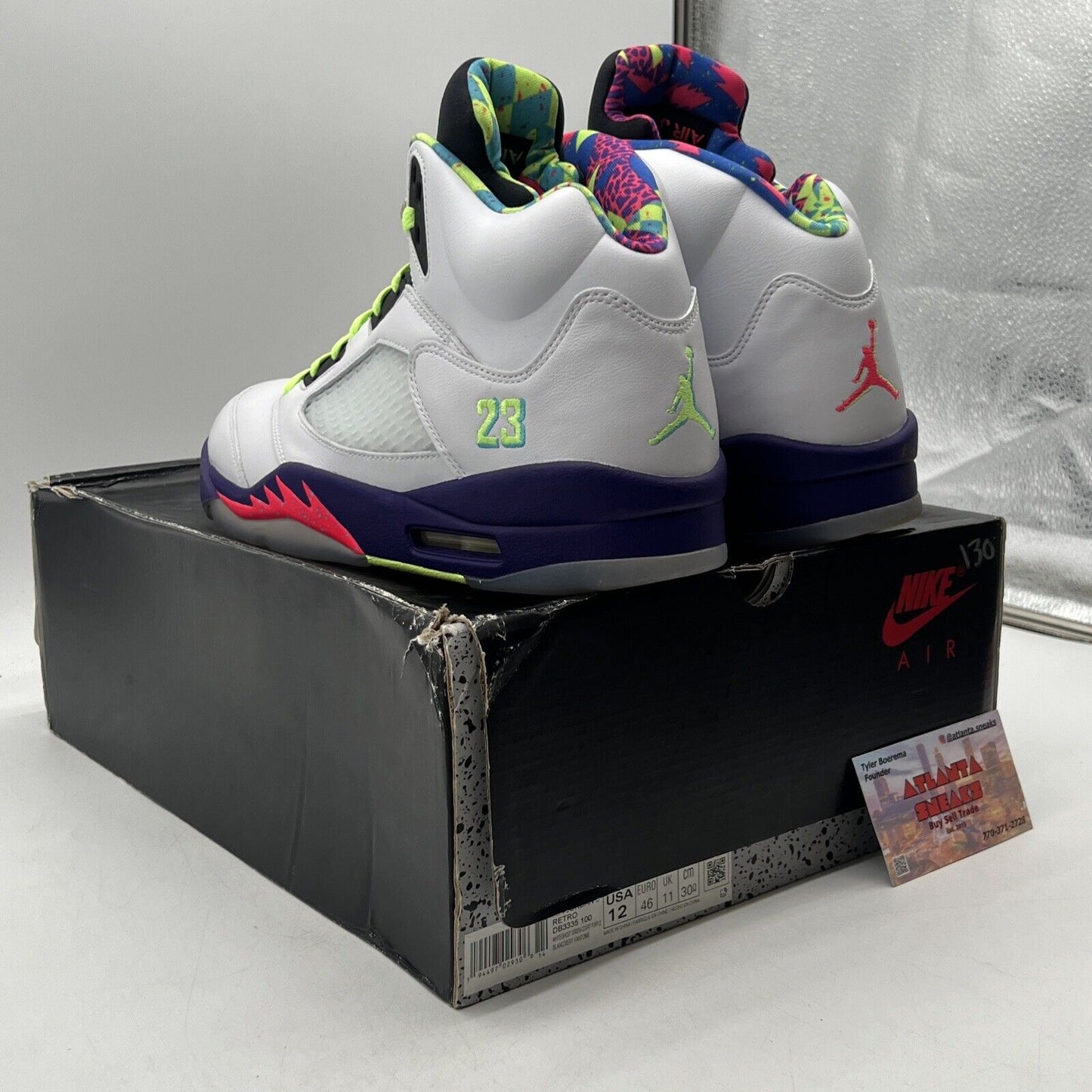 Size 12 - Jordan 5 Retro Alternate Bel-Air 2020 Purple Blue Leather (DB3335-100)