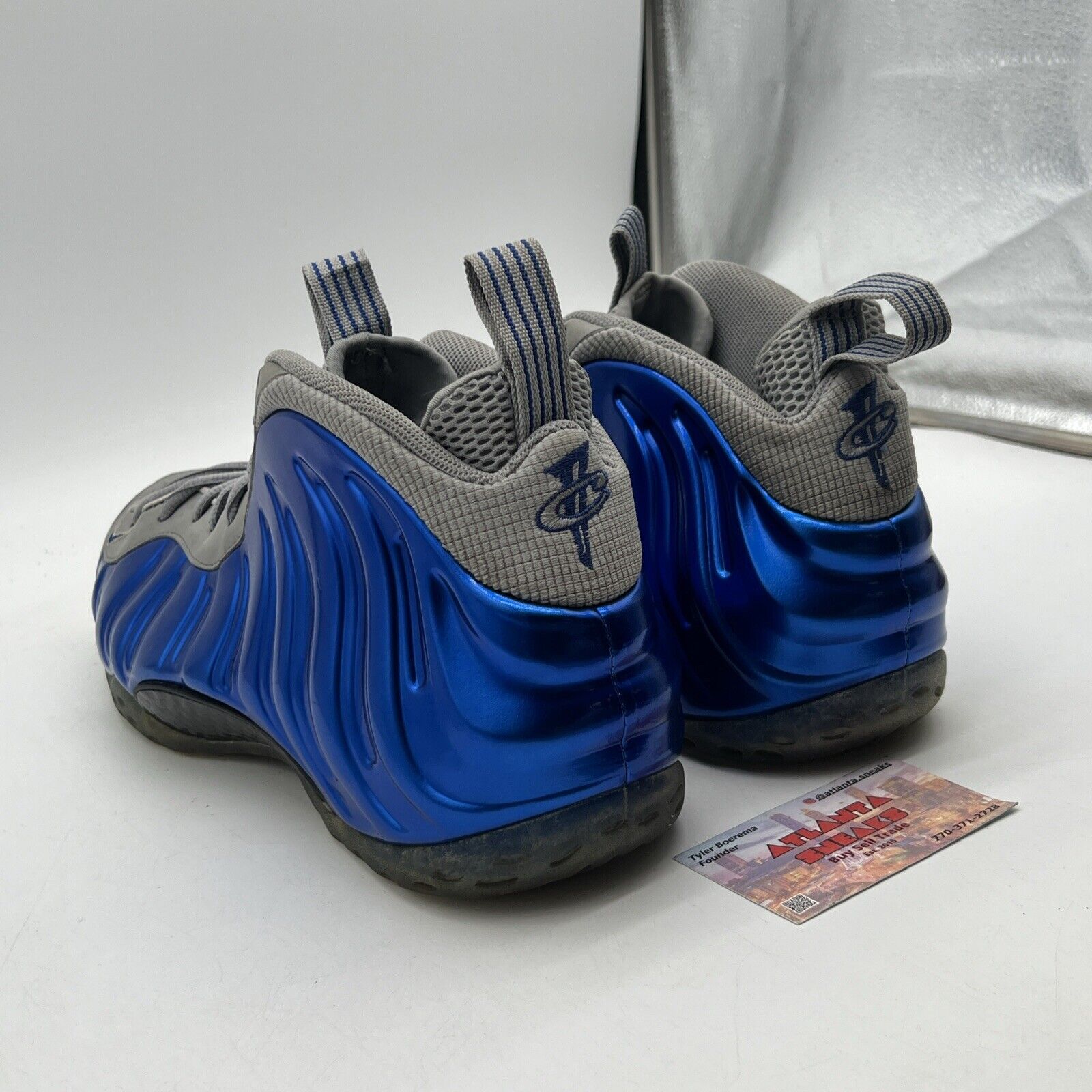 Size 13 - Nike Air Foamposite One Sport Royal Grey Suede Blue (314996-401)