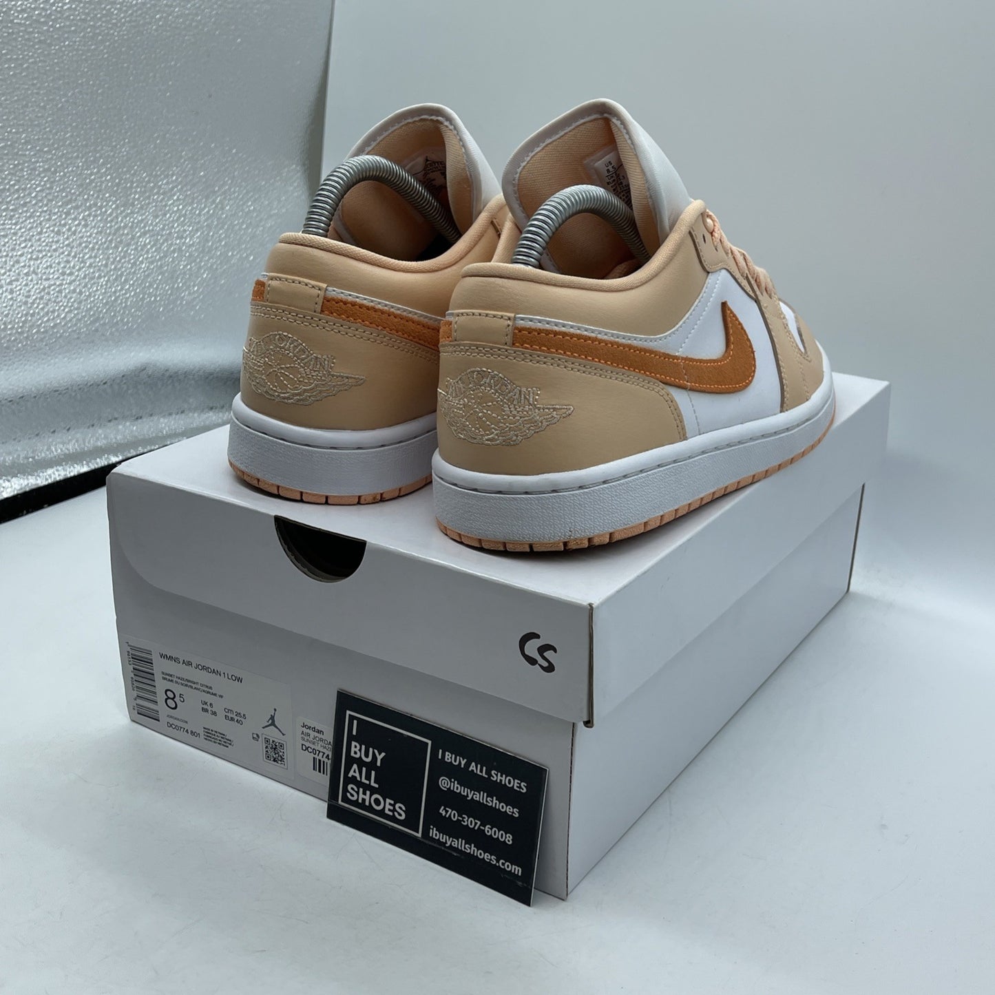 Size 8.5W - Nike Air Jordan 1 Low 'Sunset Haze' Orange White (DC0774-801)