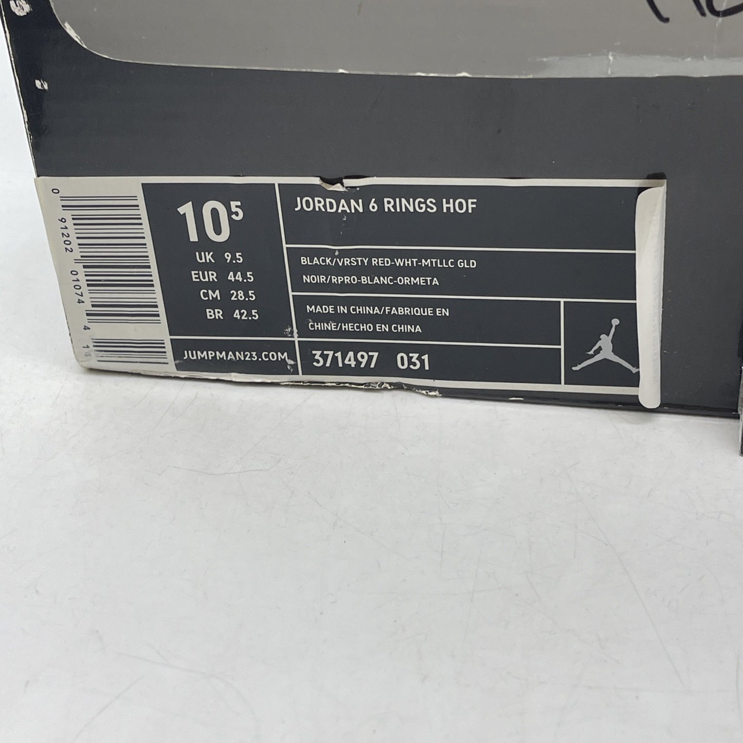 Size 10.5 - Air Jordan 6 Rings Hall Of Fame (371497-031)