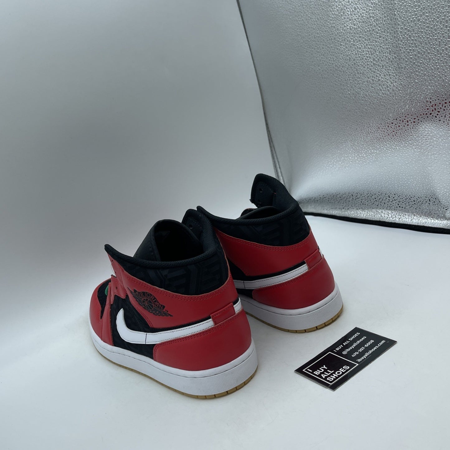 Size 11.5 - Air Jordan 1 SE Mid Christmas Black Red Suede Leather (DQ8417-006)