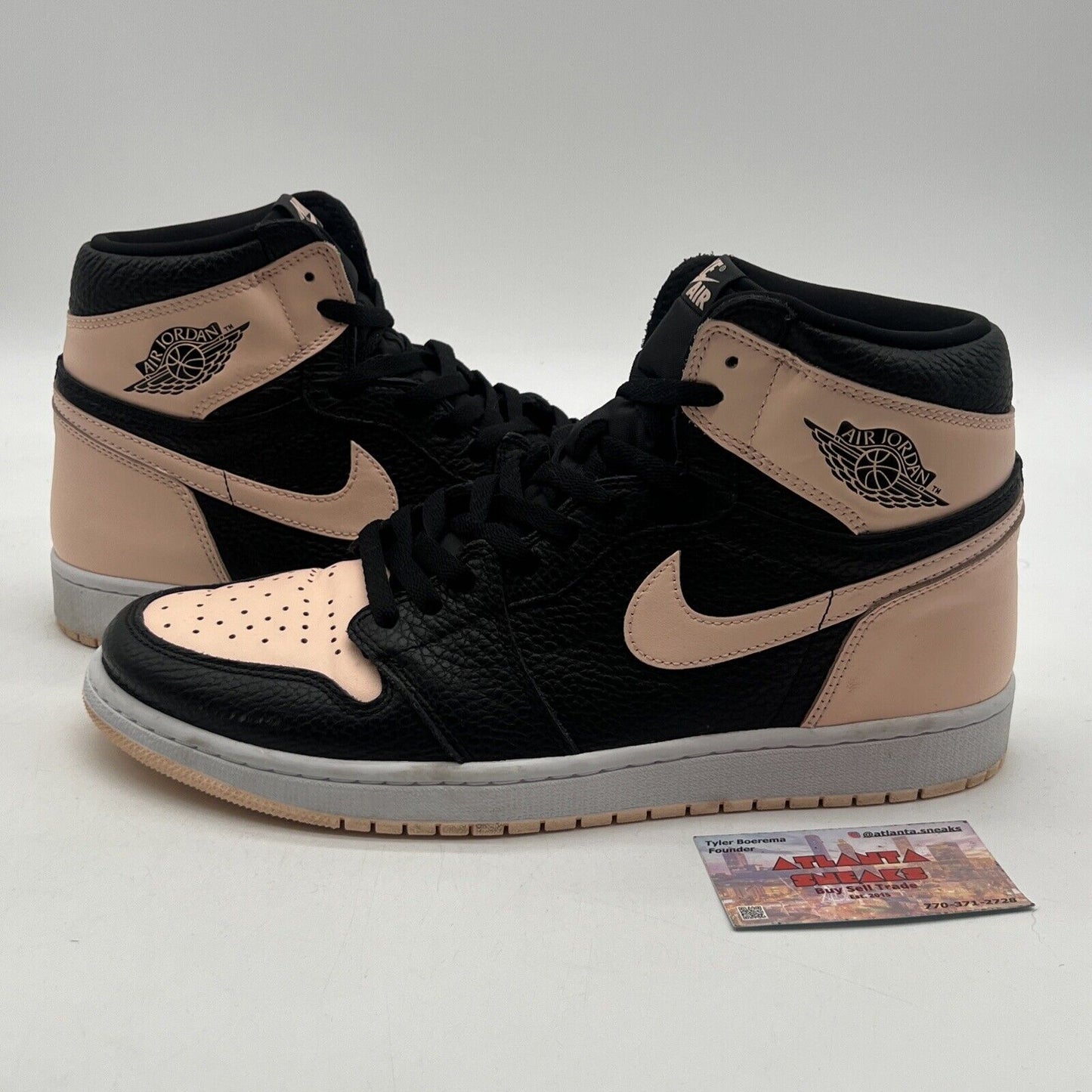 Size 12.5 - Air Jordan 1 Retro OG High Crimson Tint Black Leather (555088-081)