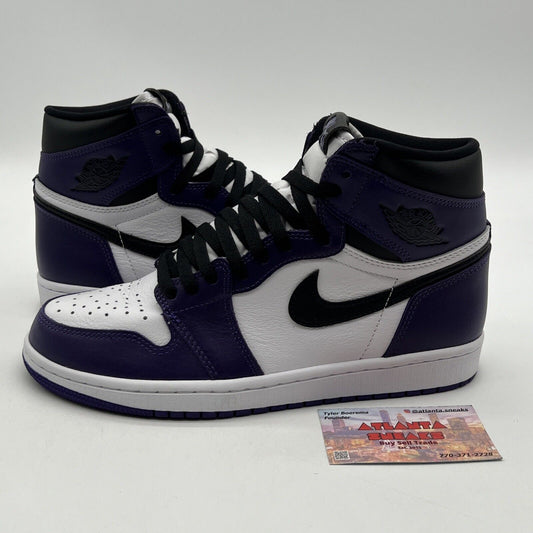 Size 8.5 - Jordan 1 Retro OG High Court Purple 2.0 White Black (555088-500)