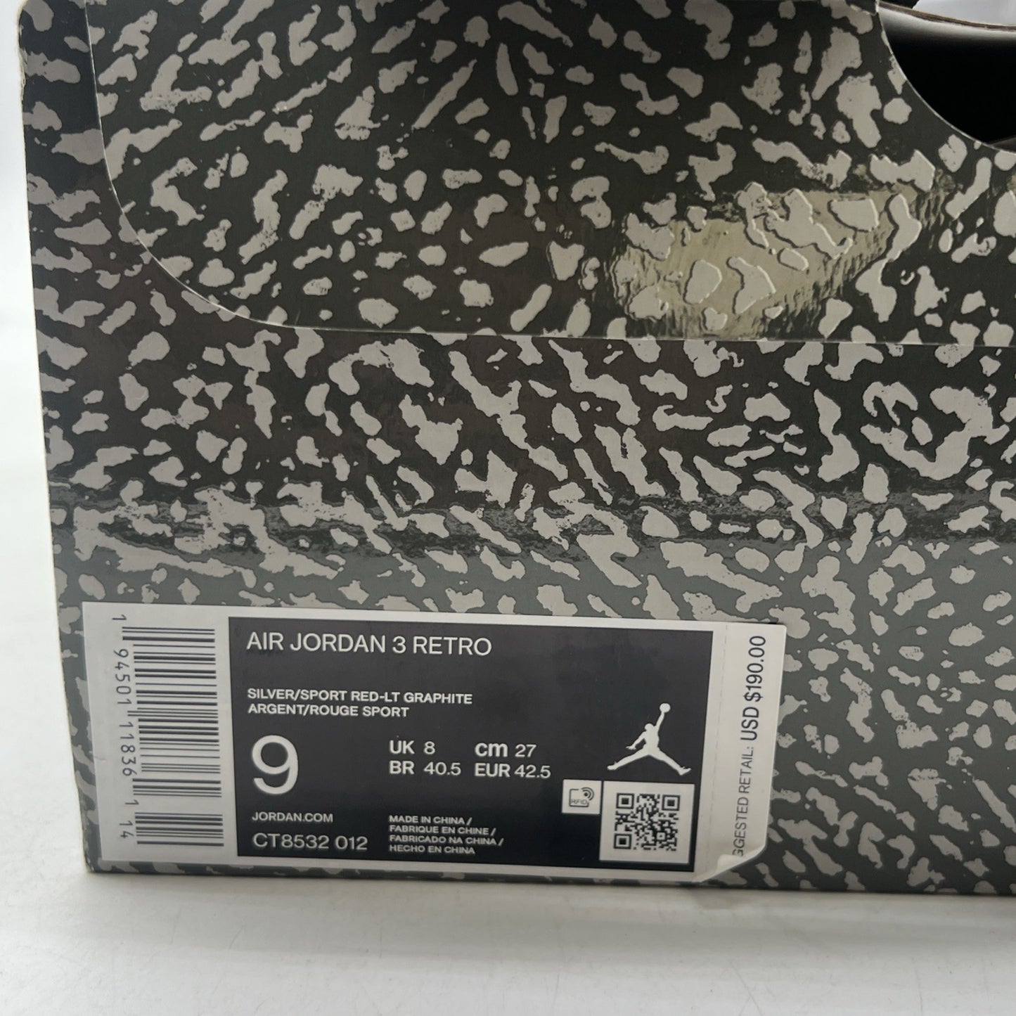 Size 9 - Air Jordan 3 Retro Mid Cool Grey (CT8532-012)