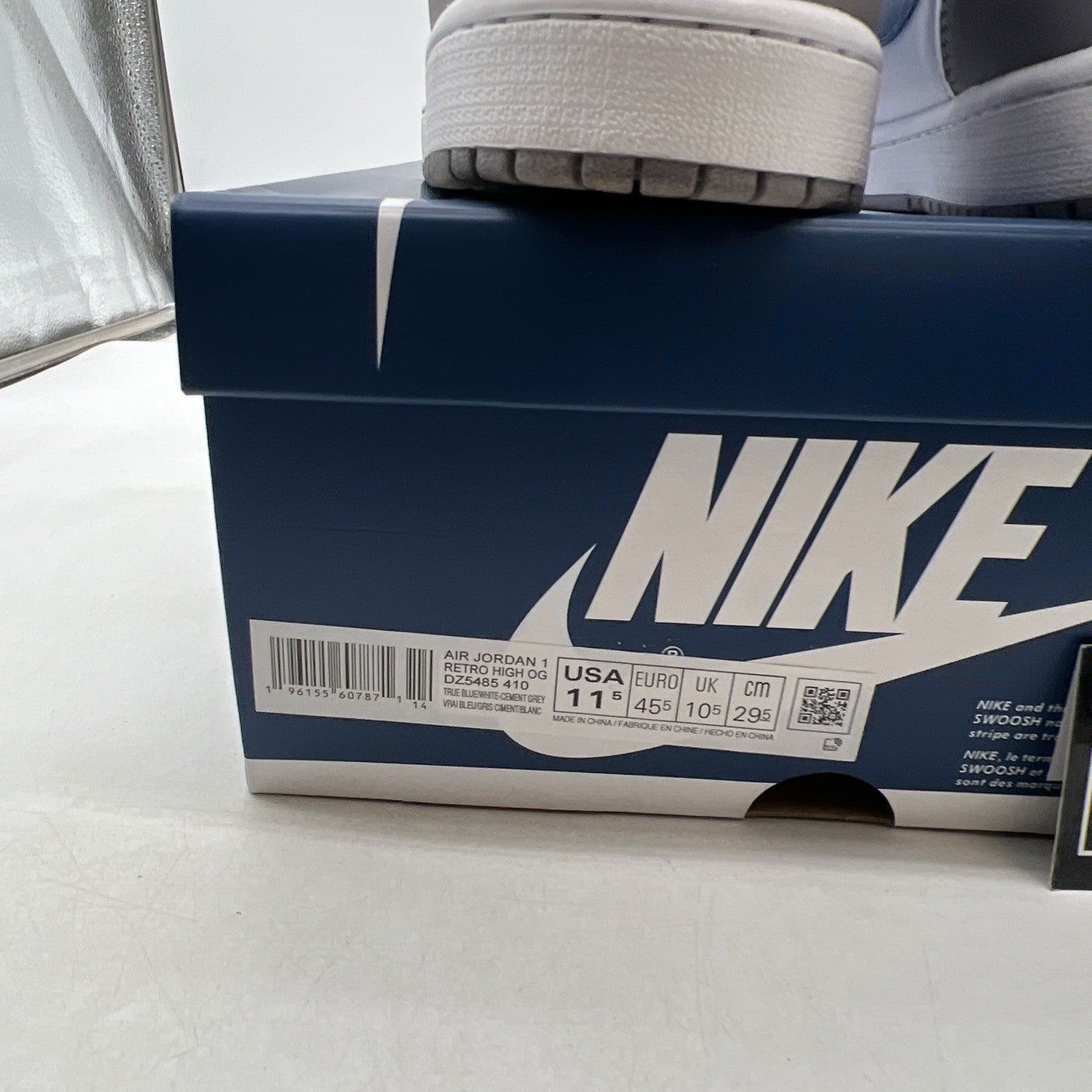 Size 11.5 - Air Jordan 1 Retro OG High True Blue (DZ5485-410)