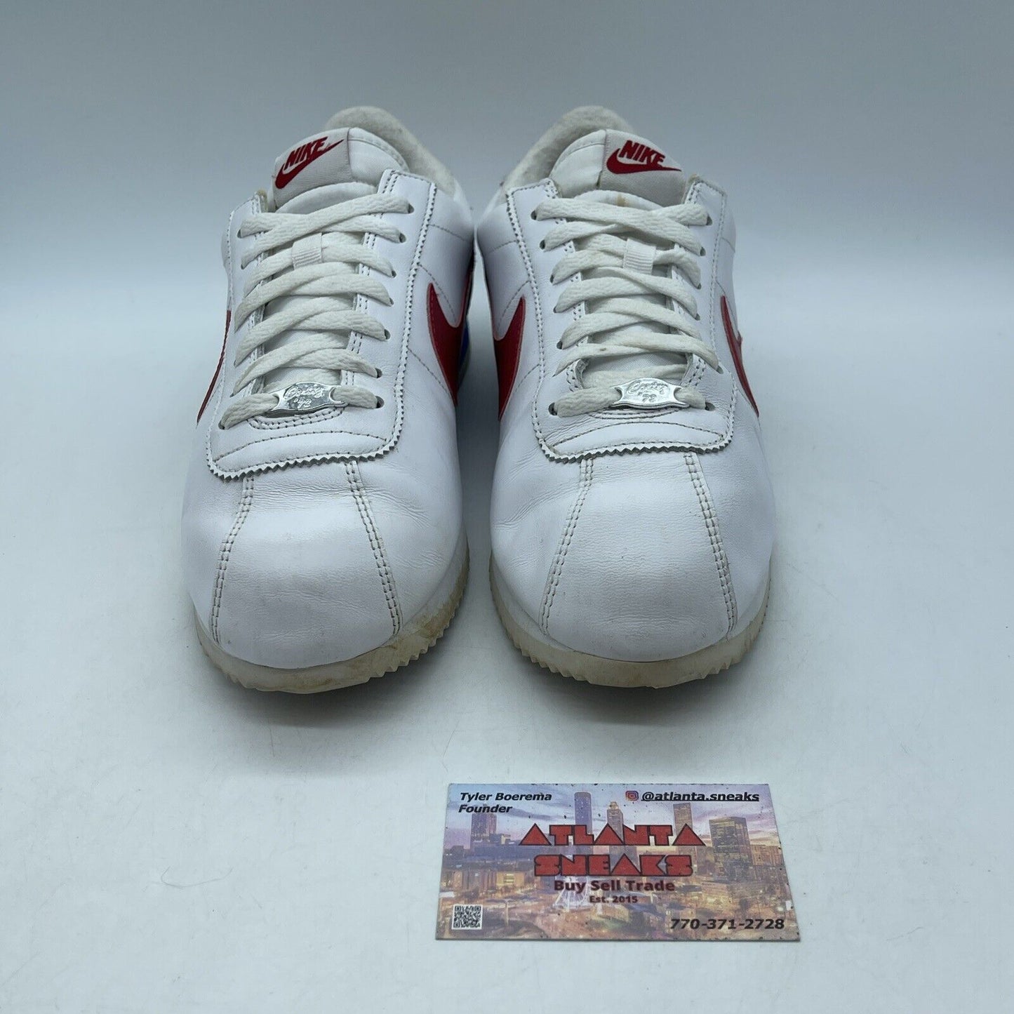 Size 10 - Nike Cortez Basic Leather OG Forrest Gump Red Blue White (882254-164)