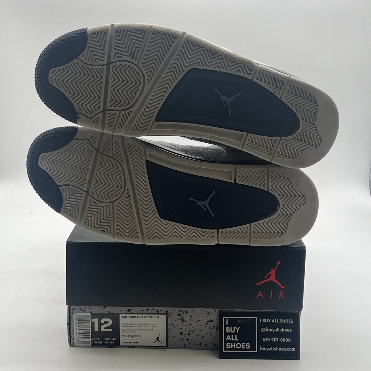Size 12 - Air Jordan 4 Retro LS Columbia (314254-107)