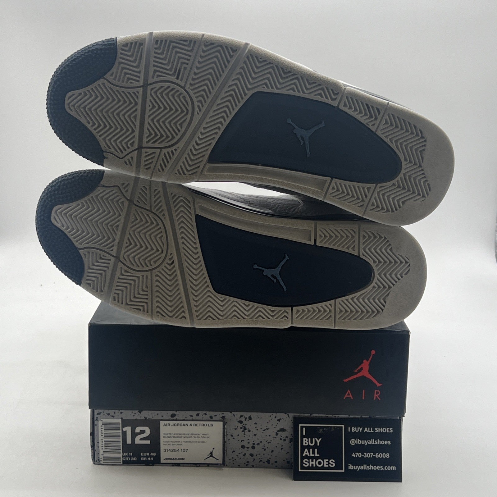 Size 12 - Air Jordan 4 Retro LS Columbia (314254-107)