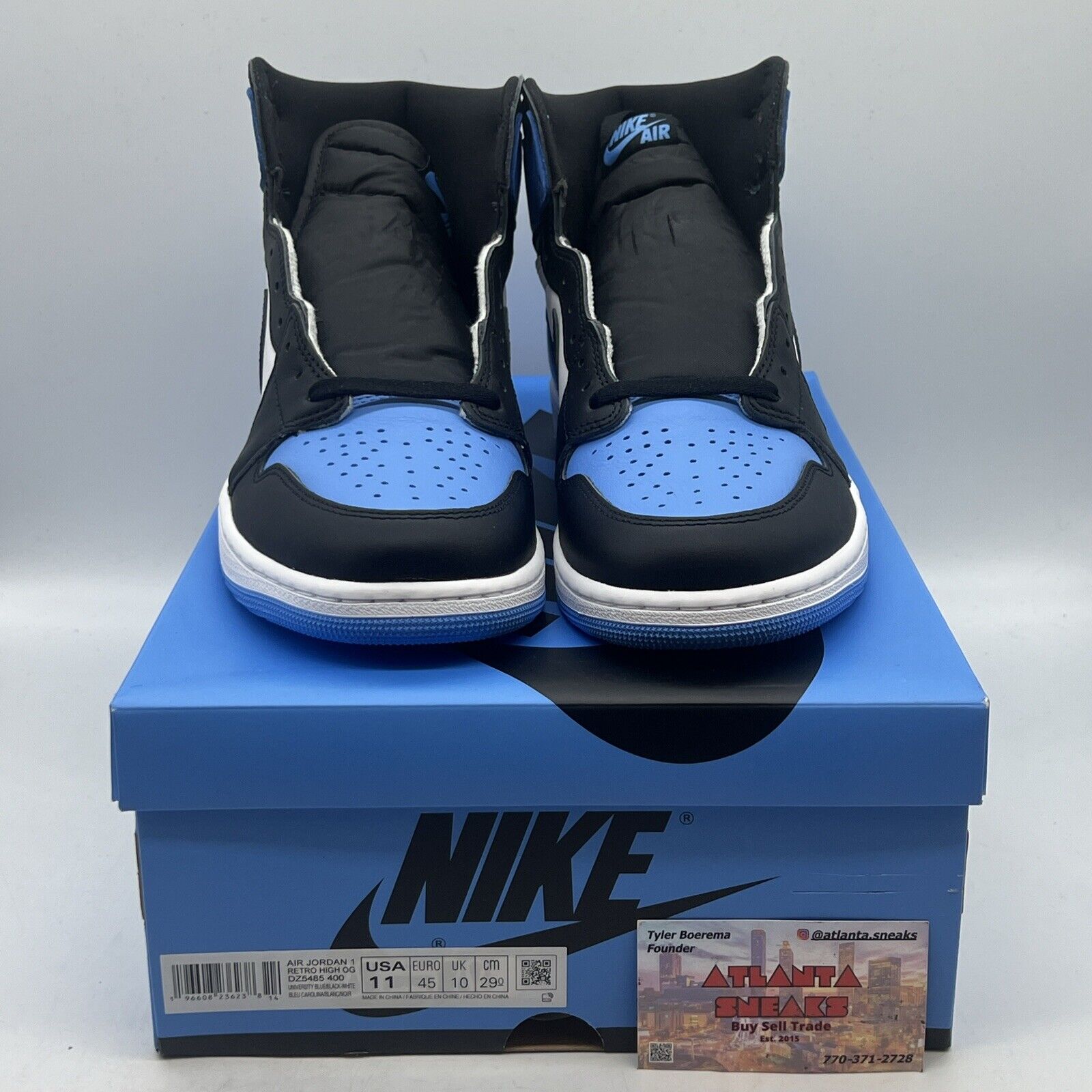 Size 11 - Jordan 1 Retro OG High UNC Toe Brand New Og All