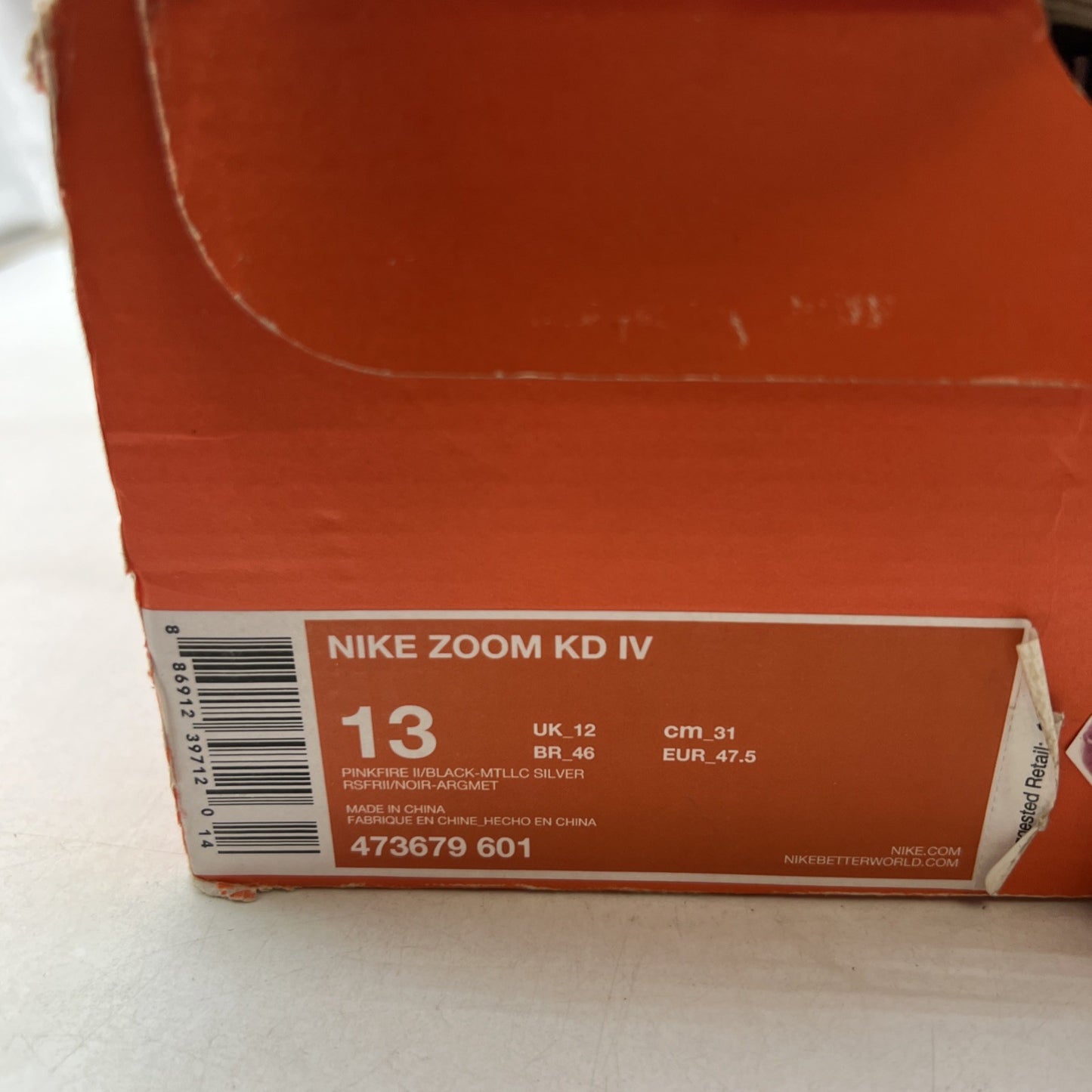 Size 13 - Nike Zoom KD 4 Aunt Pearl (473679-601)