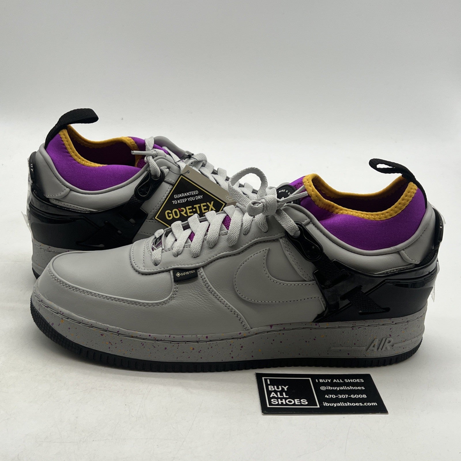 Size 13 - Nike Undercover x Air Force 1 SP GORE-TEX Low Grey Fog (DQ7558-001)