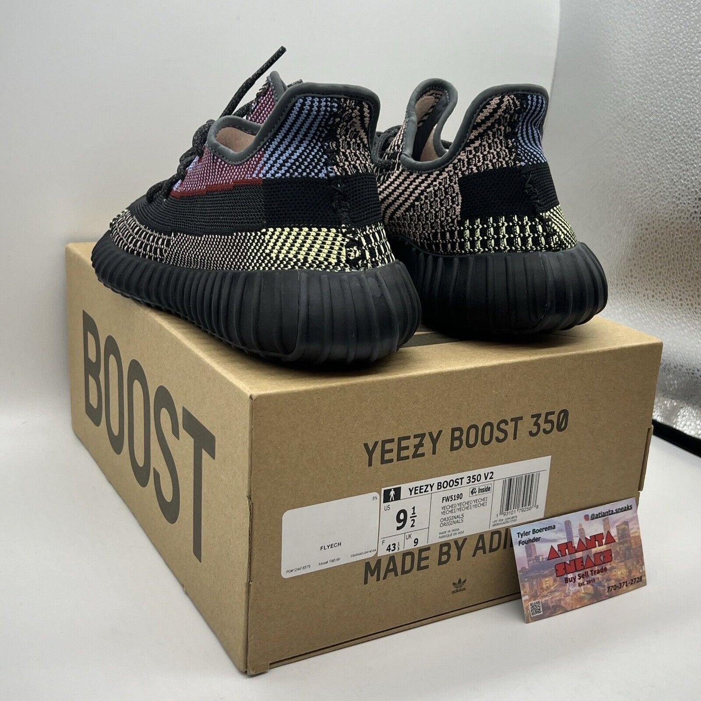 Size 9.5 - adidas Yeezy Boost 350 V2 Yecheil Non-Reflective Brand New Og All