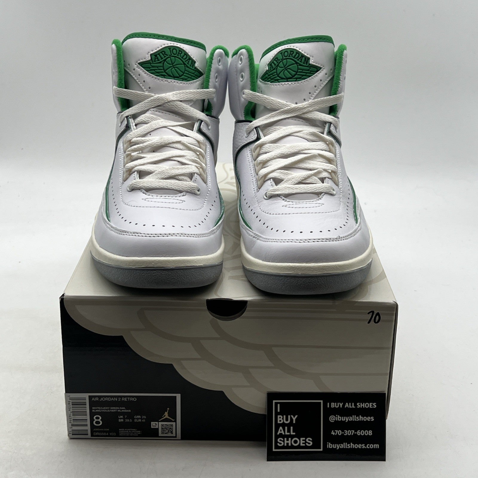 Size 8 - Air Jordan 2 Retro Lucky Green (DR8884-103)