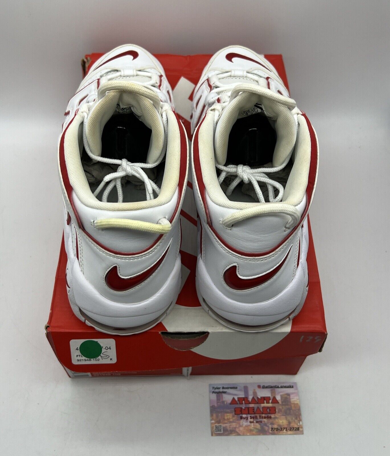 Size 11.5 - Nike Air More Uptempo White Varsity Red 2018 (921948-102)