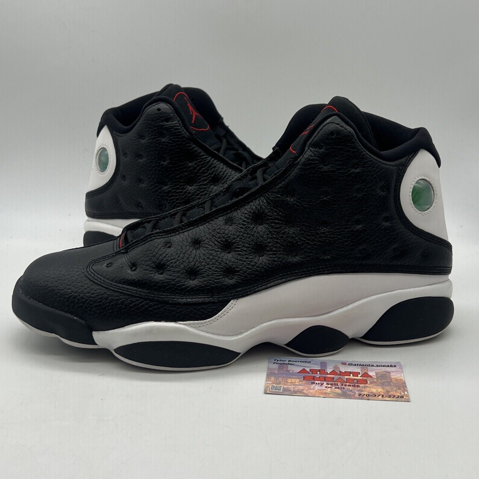 Size 13 - Air Jordan 13 Retro Reverse He Got Game Black White Red 3M Reflective