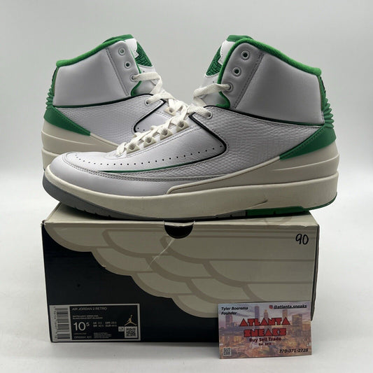 Size 10.5 - Jordan 2 Retro Lucky Green White Leather (DR8884-103)