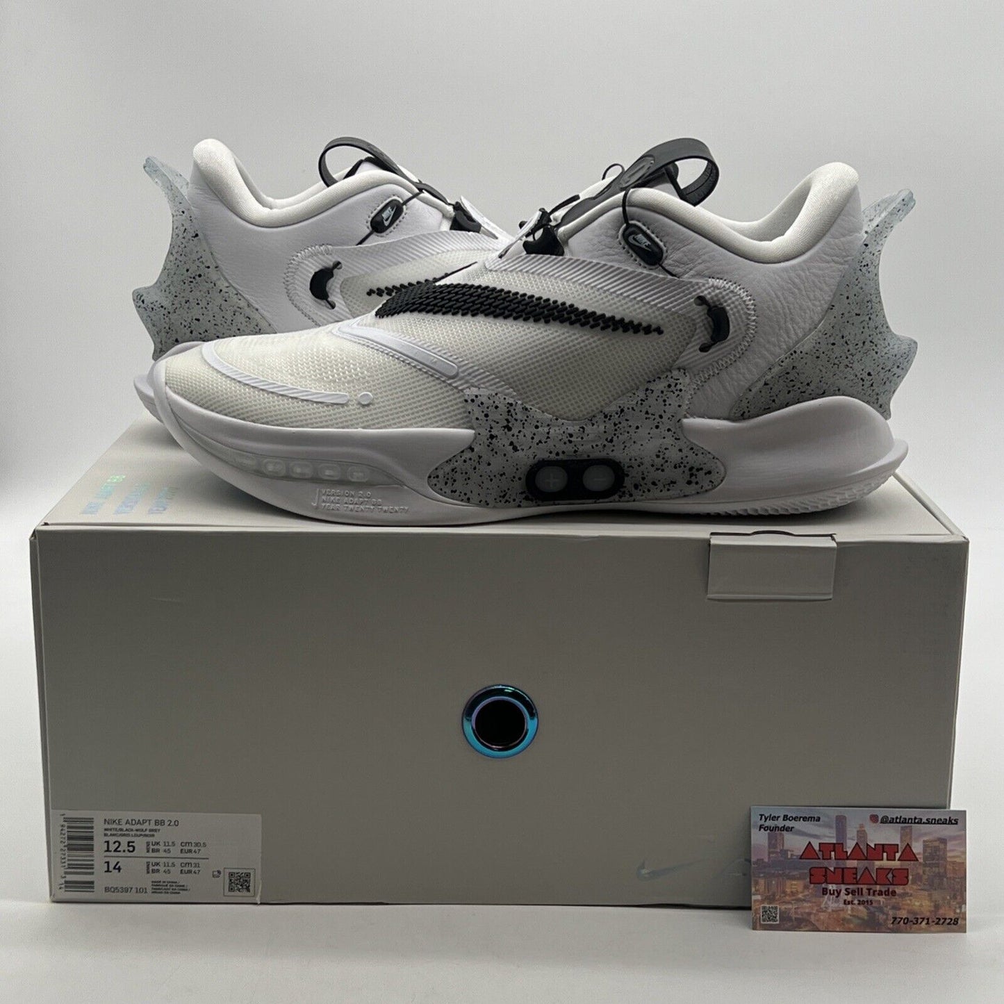 Size 12.5 - Nike Adapt BB 2.0 White Cement (BQ5397-101)