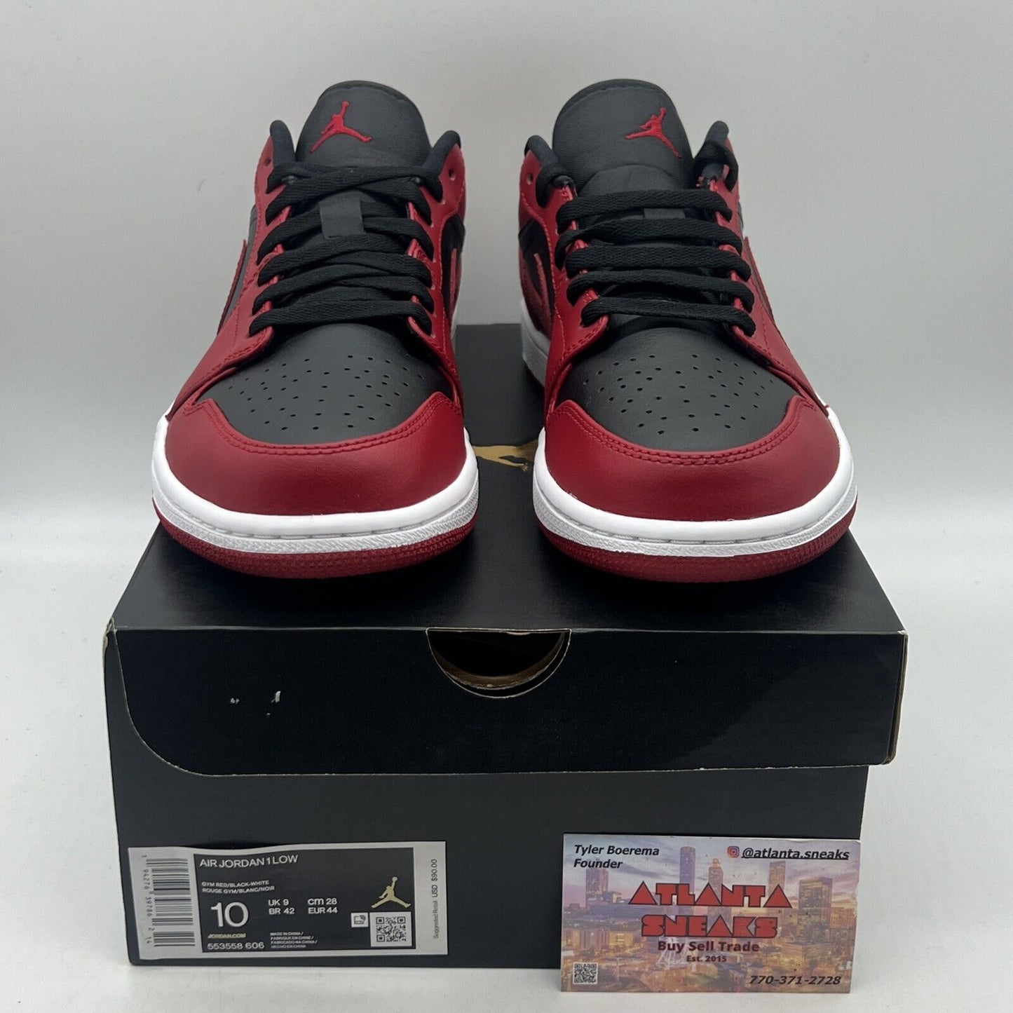 Size 10 - Air Jordan 1 Reverse Bred Red Black White Brand New Og All DS