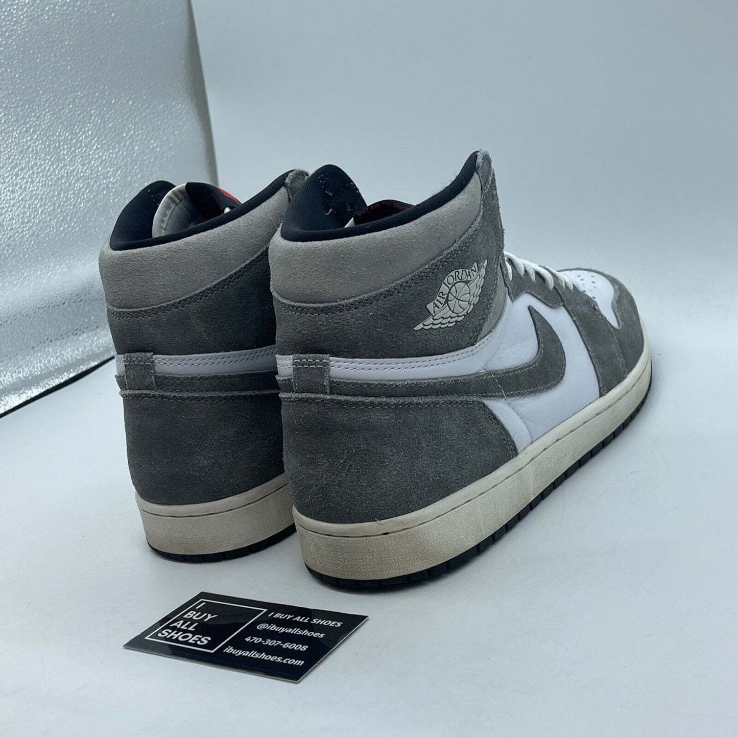 Size 12 - Air Jordan 1 Retro OG High Washed Black Suede Leather (DZ5485-051)
