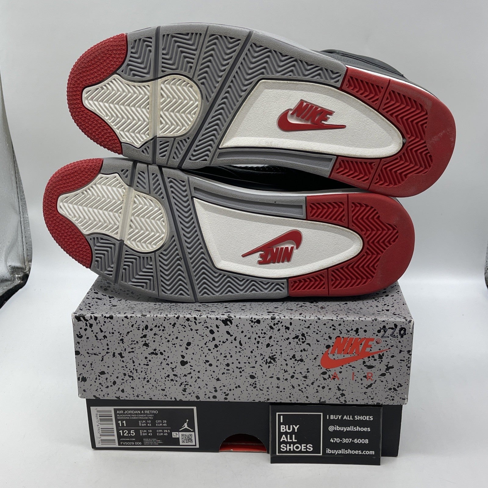 Size 11 - Air Jordan 4 Retro bred release 2012 (FV5029-006)