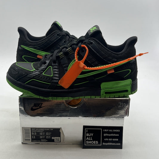 Size 9.5 - Nike Air Rubber Dunk x Off-White Low Green Strike (CU6015-001)