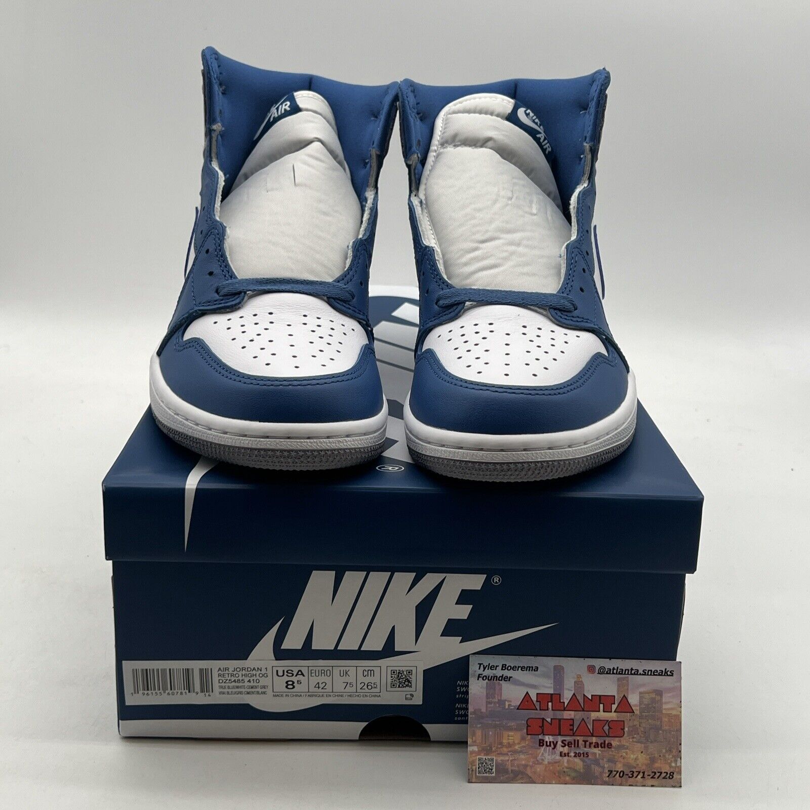 Size 8.5 - Air Jordan 1 Retro OG High True Blue (DZ5485-410)