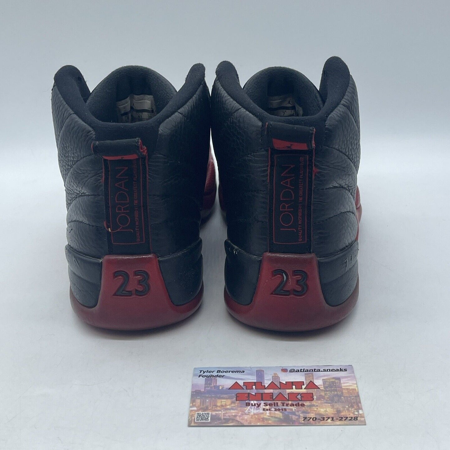 Size 8 - Jordan 12 Retro Mid Flu Game Red Black Leather (130690-002)