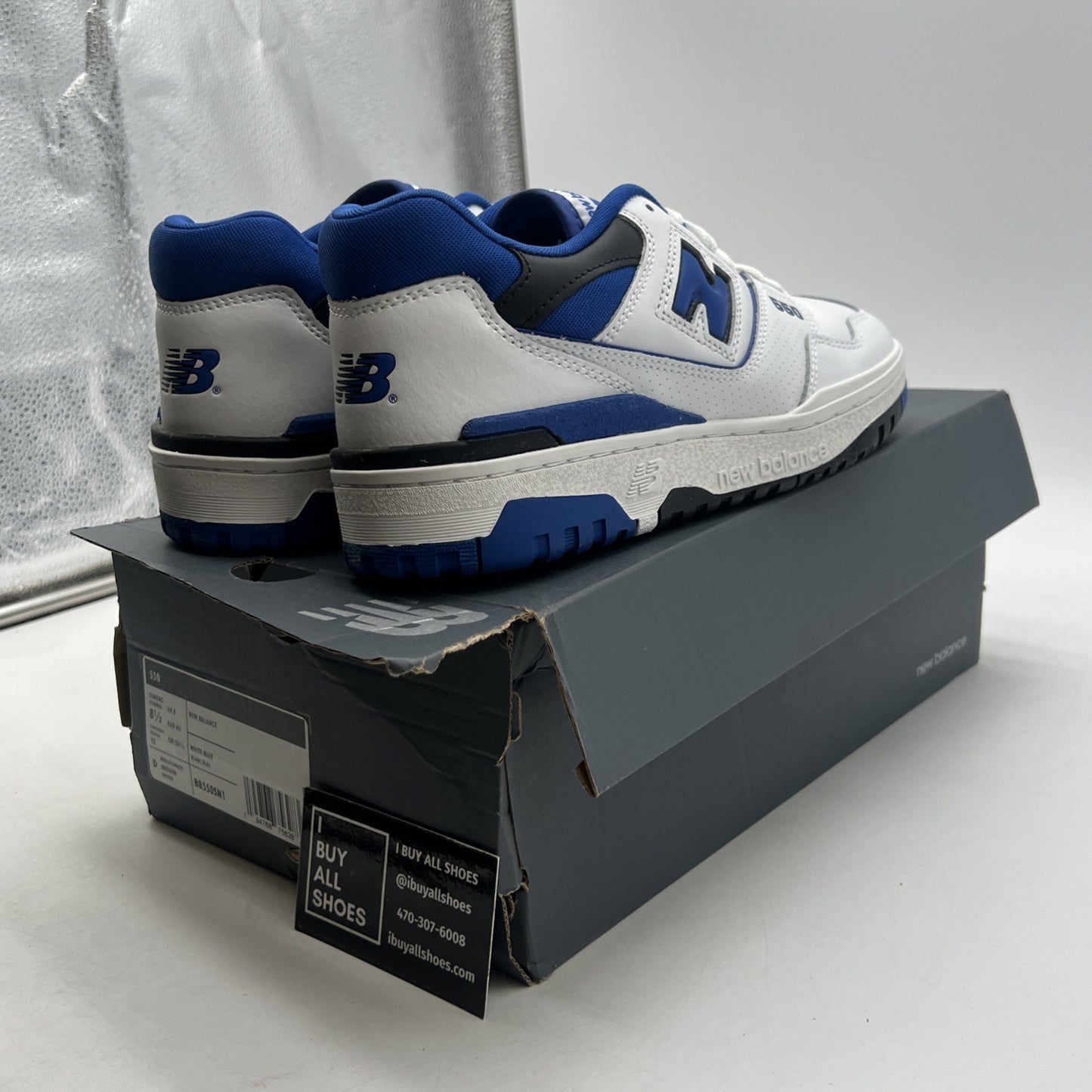 Size 8.5 - New Balance 550 White Team Royal (BB550SN1)