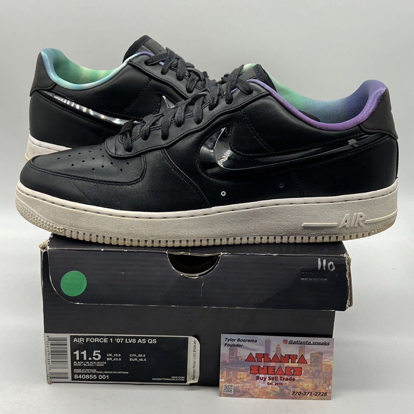 Size 11.5 - Nike Air Force 1 '07 LV8 QS All Star - Northern Lights