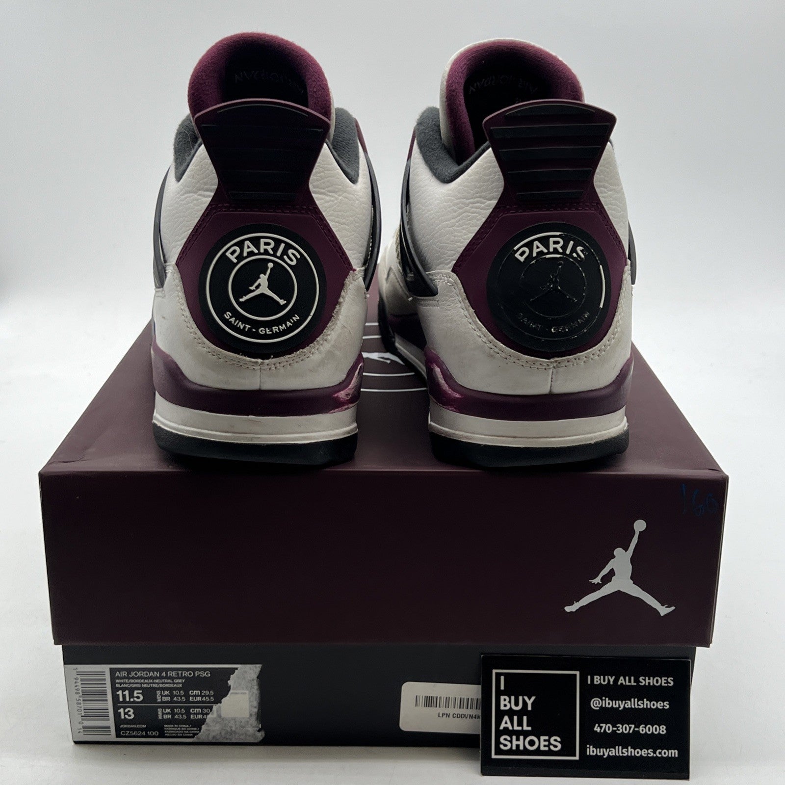 Size 11.5 - Air Jordan 4 Retro x Paris Saint-Germain Bordeaux (CZ5624-100)