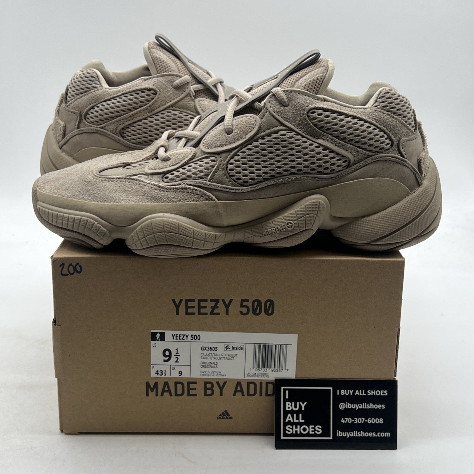 Size 9.5 - adidas Yeezy 500 Taupe Light (GX3605)