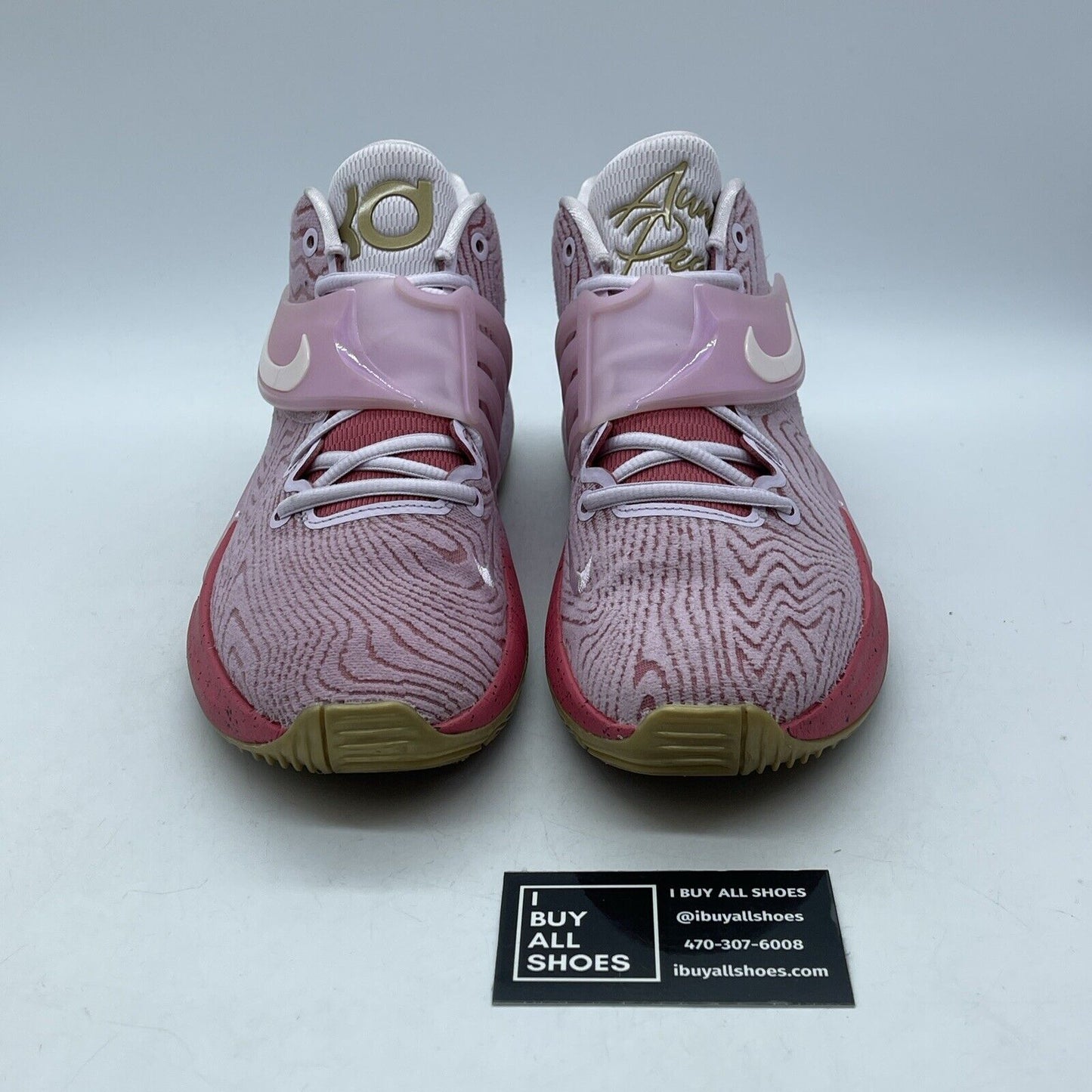 Size 8- Nike KD 14 'Aunt Pearl' Pink Brown Black Suede Leather (DC9379-600)