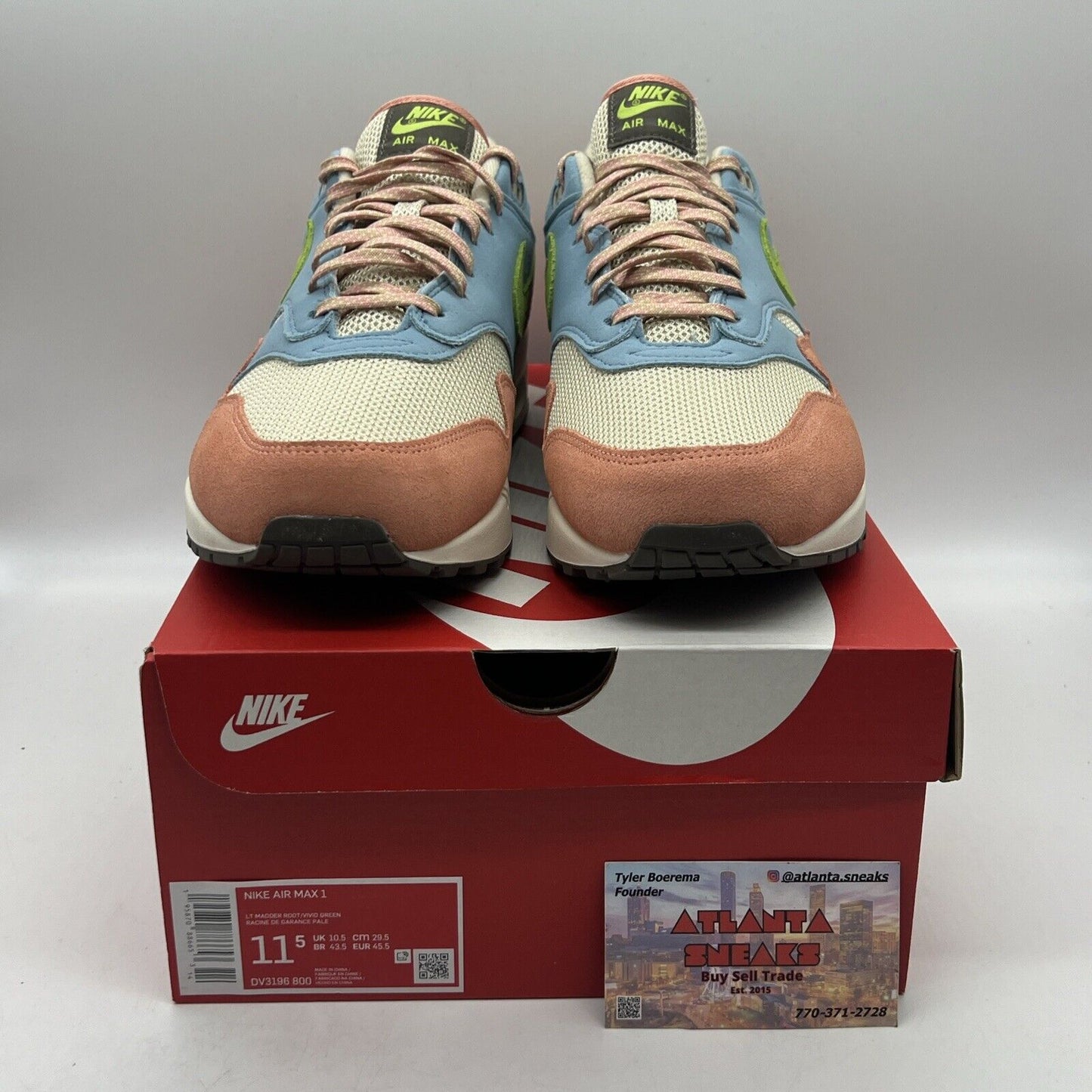 Size 11.5 - Nike Air Max 1 Light Madder Root 2022 Brand New Og All