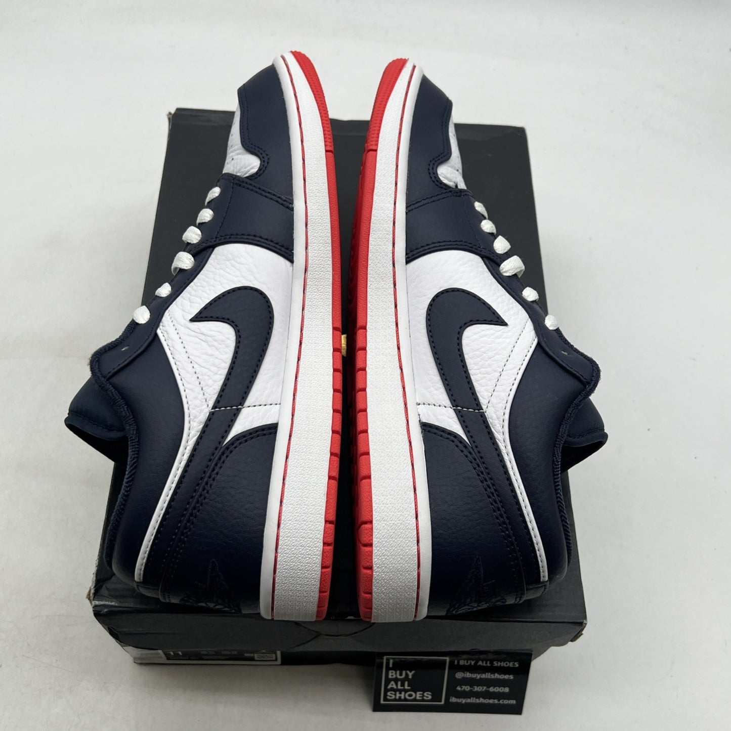 Size 11 - Air Jordan 1 Retro Low Obsidian Ember (553558-481)