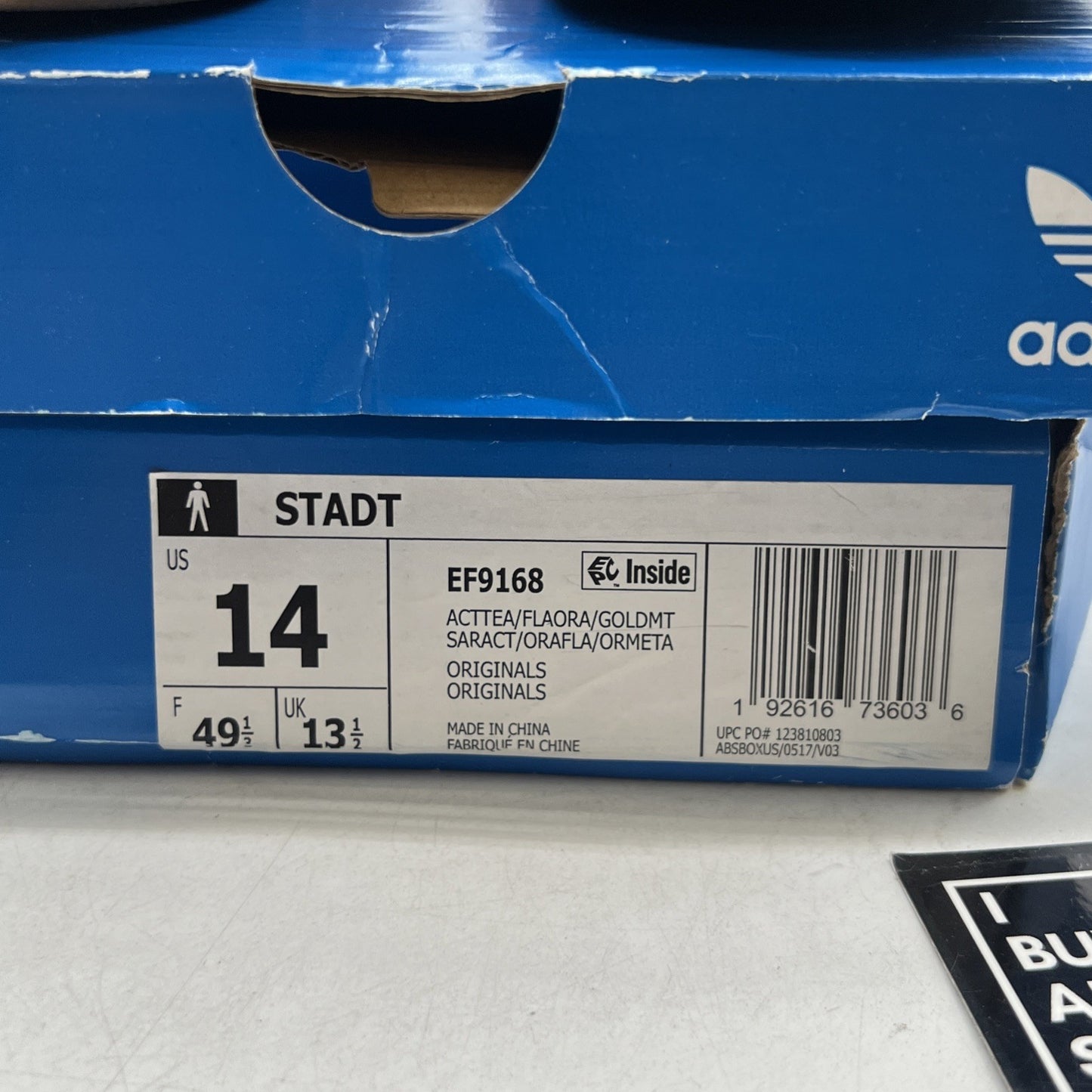 Size 14 - Adidas Stadt Active Teal (EF9168)