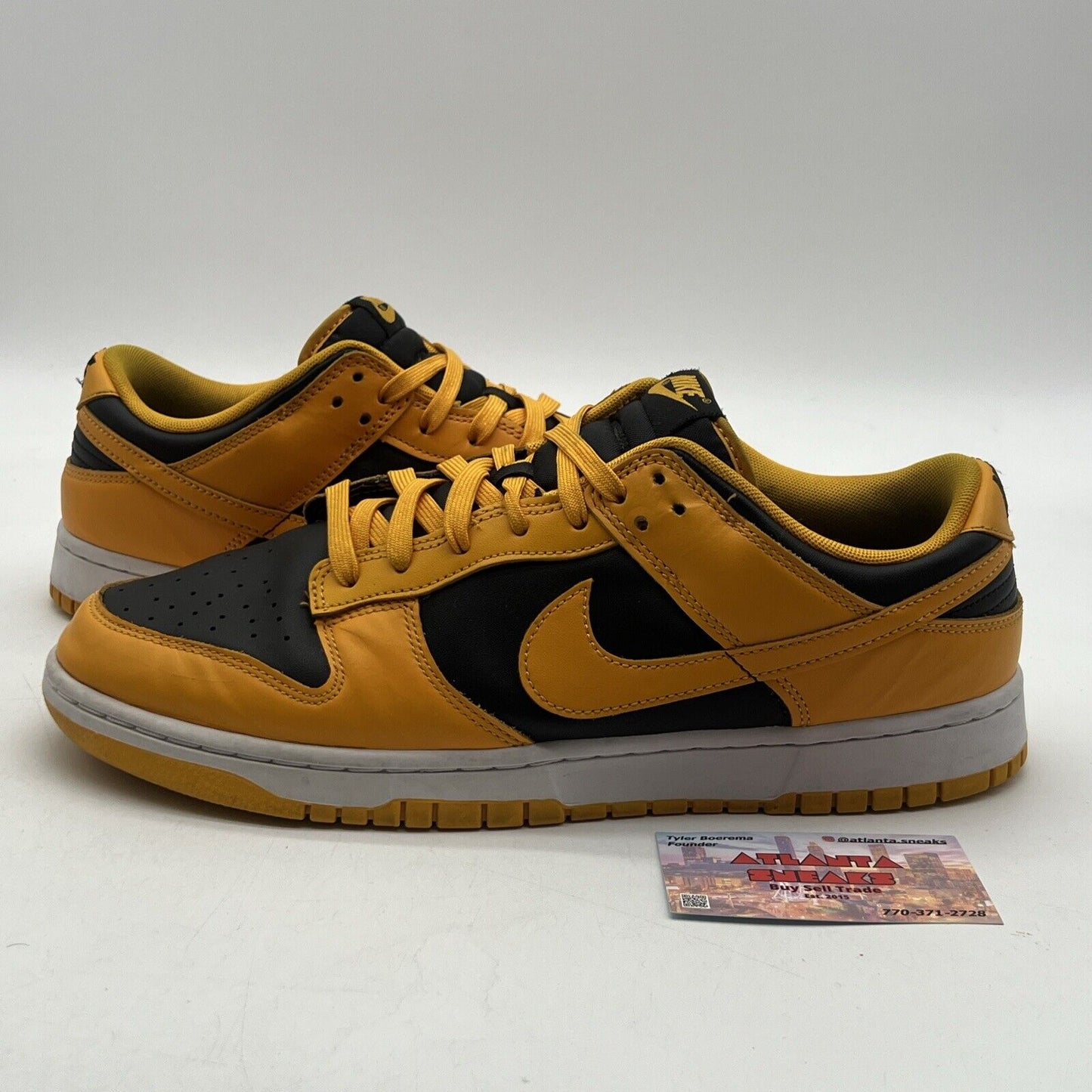 Size 12 - Nike Dunk Low Goldenrod Black White Yellow Leather (DD1391-004)